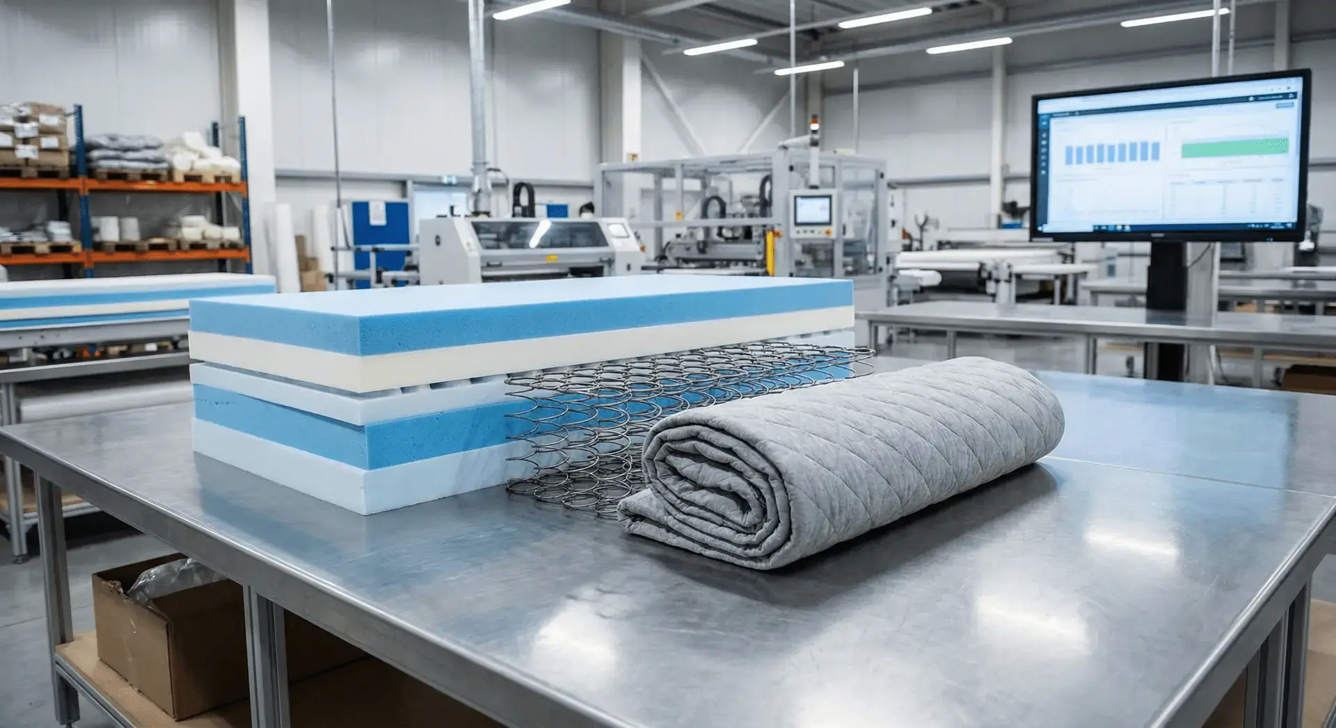 Sleep system components in manufacturing